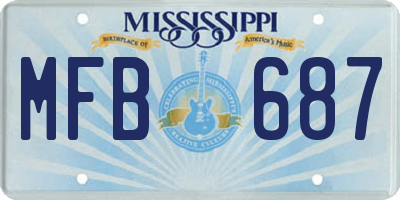 MS license plate MFB687