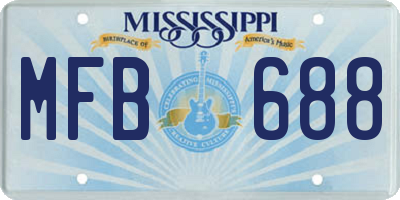 MS license plate MFB688