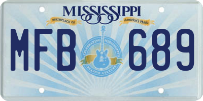 MS license plate MFB689