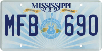 MS license plate MFB690