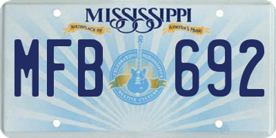 MS license plate MFB692