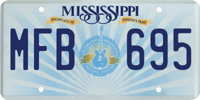 MS license plate MFB695