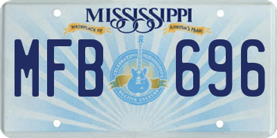 MS license plate MFB696