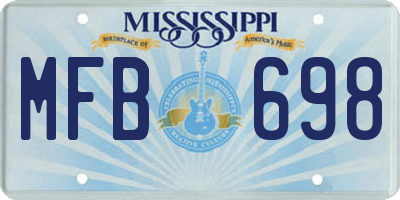 MS license plate MFB698