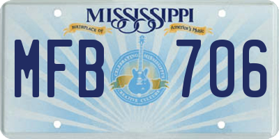 MS license plate MFB706