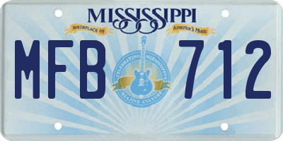 MS license plate MFB712