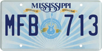 MS license plate MFB713