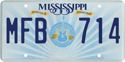 MS license plate MFB714