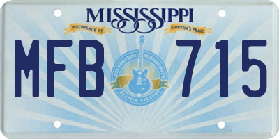 MS license plate MFB715