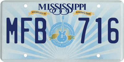MS license plate MFB716