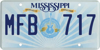 MS license plate MFB717