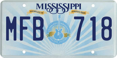 MS license plate MFB718