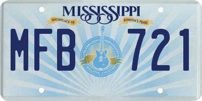 MS license plate MFB721