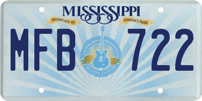 MS license plate MFB722