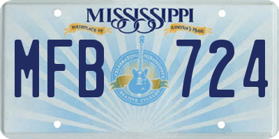 MS license plate MFB724