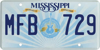 MS license plate MFB729