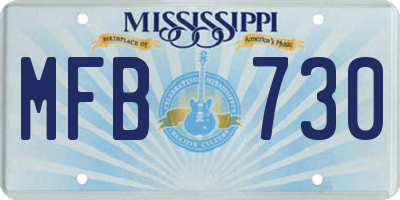 MS license plate MFB730