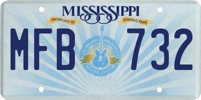 MS license plate MFB732