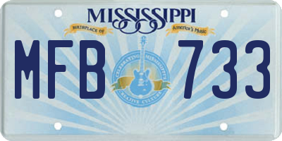 MS license plate MFB733