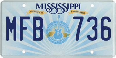 MS license plate MFB736