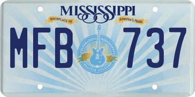 MS license plate MFB737