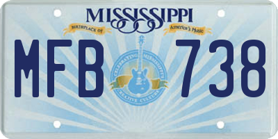MS license plate MFB738