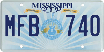 MS license plate MFB740
