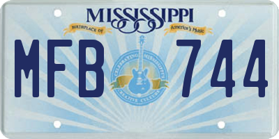 MS license plate MFB744