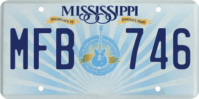 MS license plate MFB746