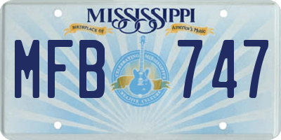 MS license plate MFB747