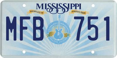 MS license plate MFB751