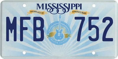 MS license plate MFB752