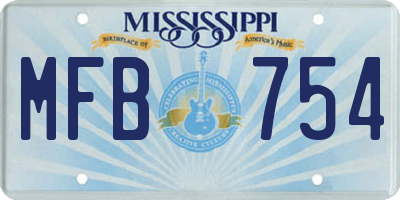 MS license plate MFB754