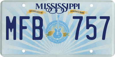 MS license plate MFB757