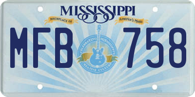 MS license plate MFB758