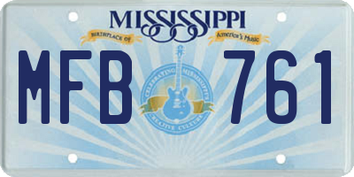 MS license plate MFB761