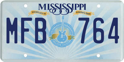 MS license plate MFB764