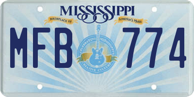 MS license plate MFB774