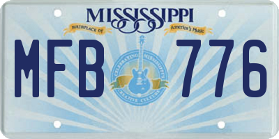 MS license plate MFB776