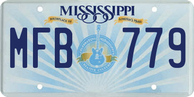 MS license plate MFB779