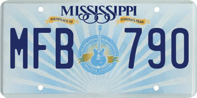 MS license plate MFB790