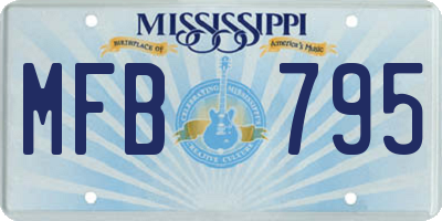MS license plate MFB795