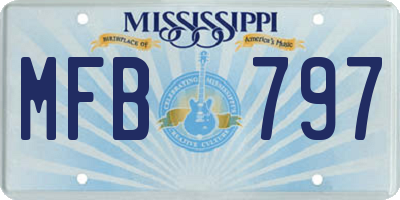 MS license plate MFB797