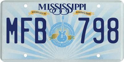MS license plate MFB798