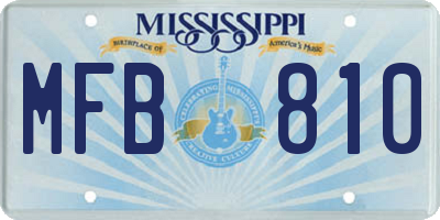 MS license plate MFB810
