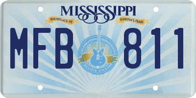 MS license plate MFB811