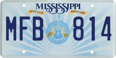 MS license plate MFB814