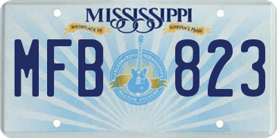 MS license plate MFB823