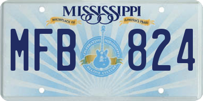 MS license plate MFB824