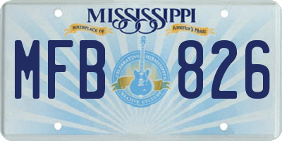 MS license plate MFB826